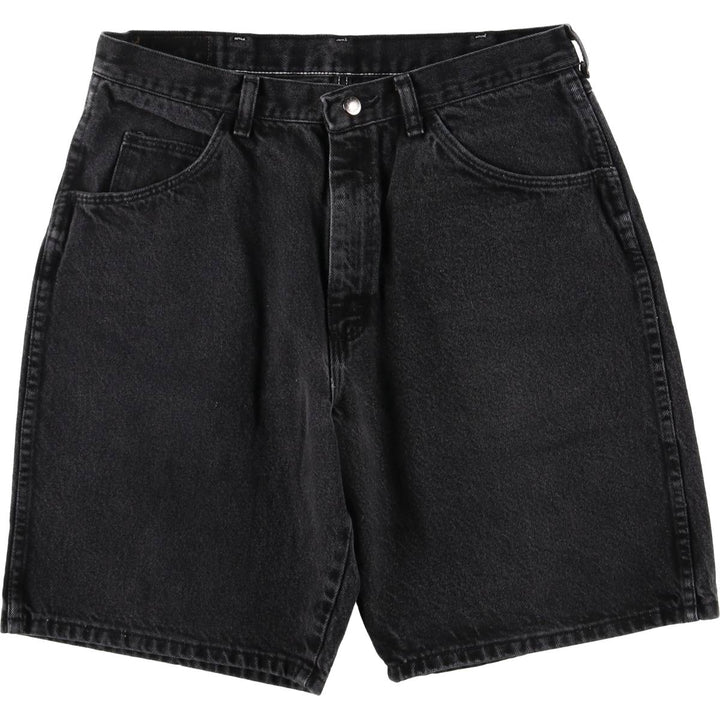 Wrangler Black Denim Shorts, Shorts, Men's, W33 cotton black type Vintage Second Hand