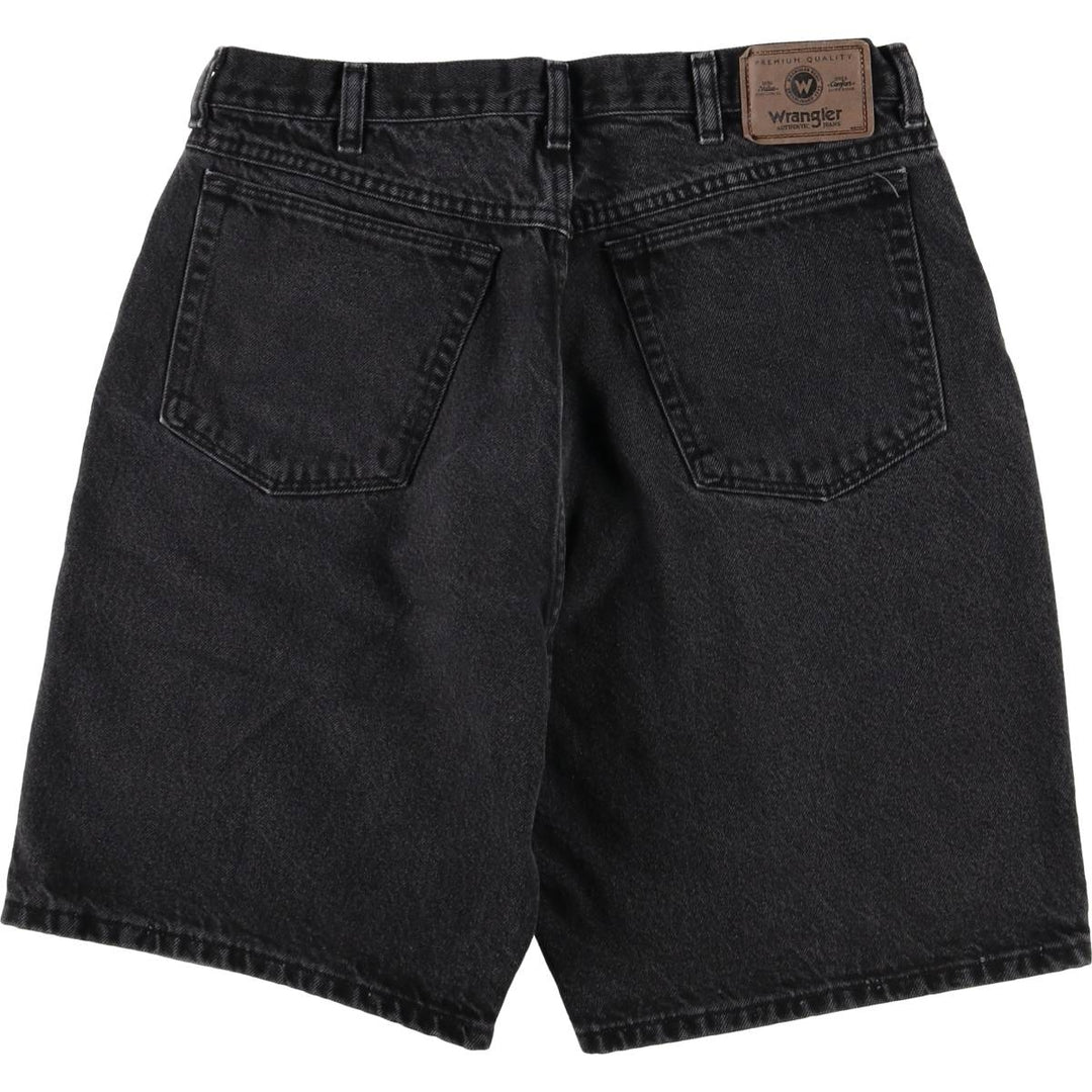 Wrangler Black Denim Shorts, Shorts, Men's, W33 cotton black type Vintage Second Hand