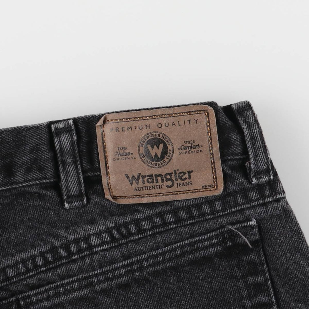 Wrangler Black Denim Shorts, Shorts, Men's, W33 cotton black type Vintage Second Hand