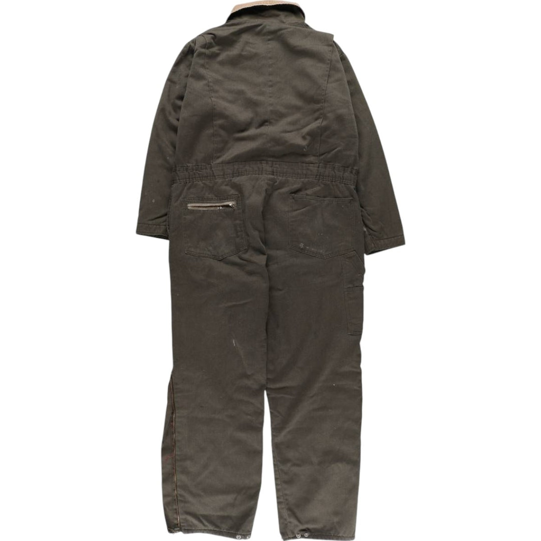 70'S Key IMPERIAL padded long sleeve jumpsuit made in USA, men's size L, vintage unclear Khaki type Vintage Second Hand
