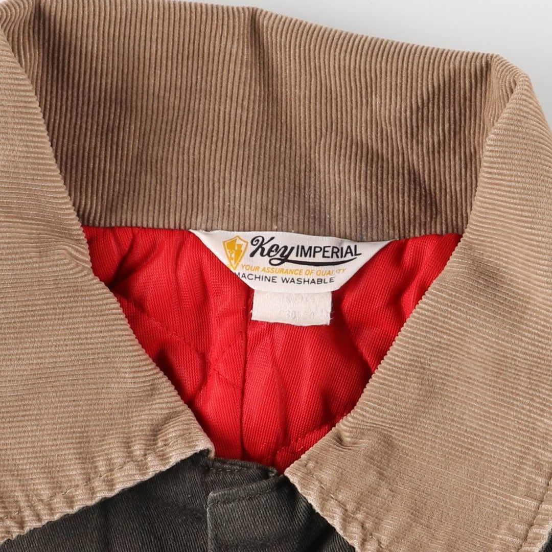 70'S Key IMPERIAL padded long sleeve jumpsuit made in USA, men's size L, vintage unclear Khaki type Vintage Second Hand