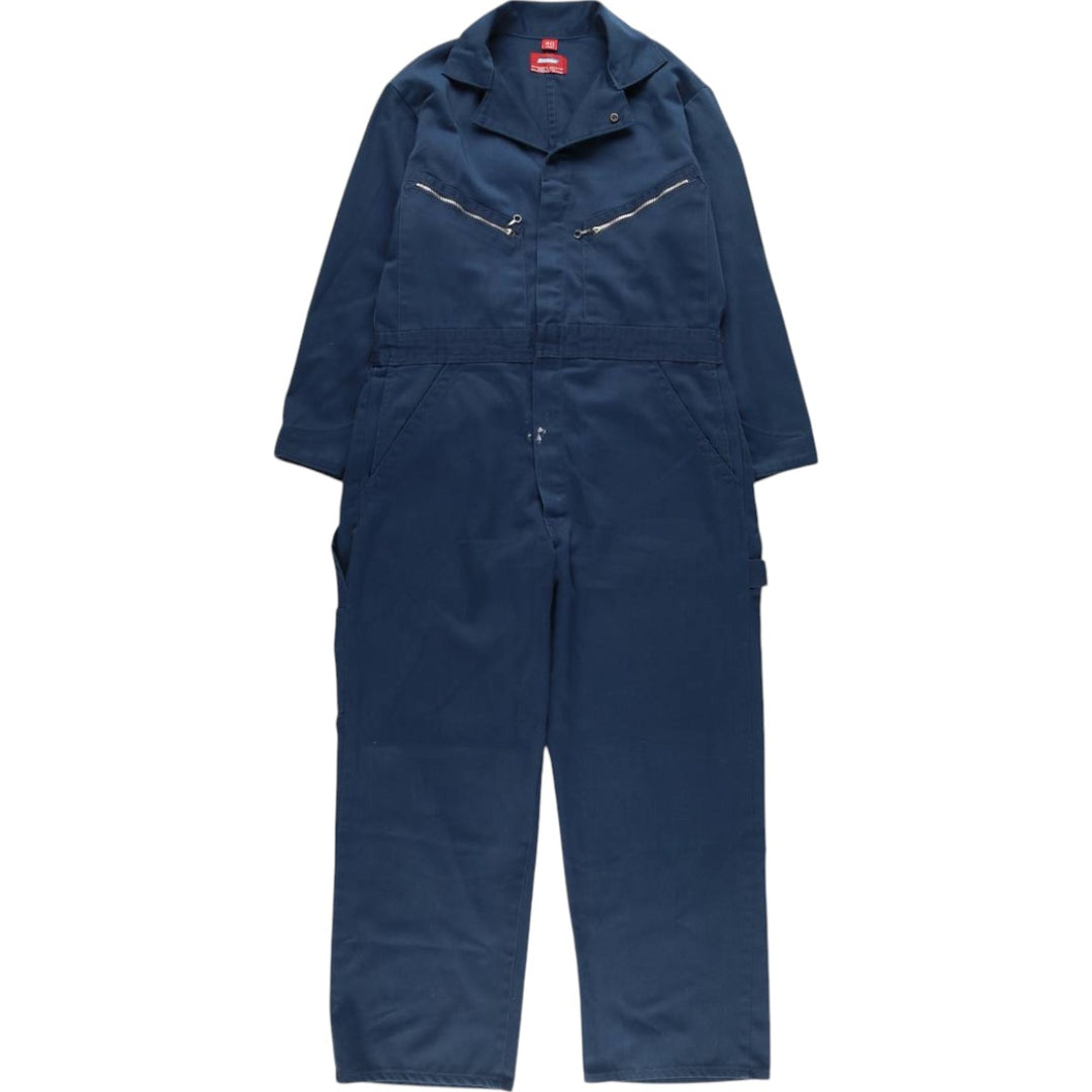 70'S Dickies Long Sleeve Jumpsuit Overalls Made in USA Men's M Vintage polyester navy blue type Vintage Second Hand