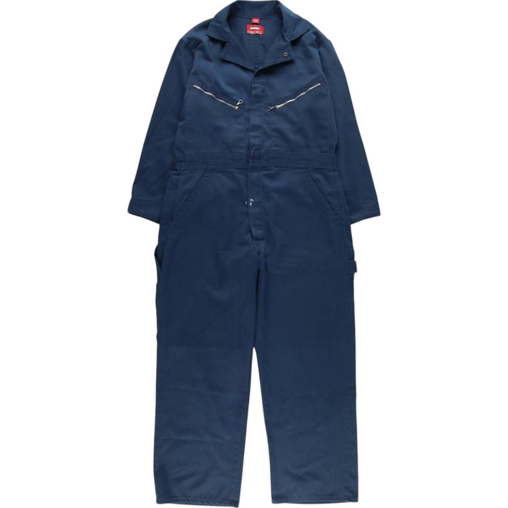 70'S Dickies Long Sleeve Jumpsuit Overalls Made in USA Men's M Vintage polyester navy blue type Vintage Second Hand