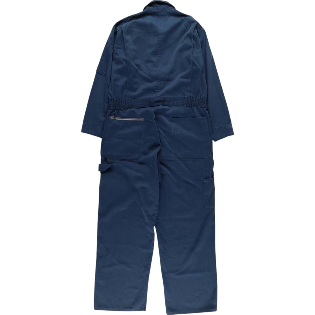 70'S Dickies Long Sleeve Jumpsuit Overalls Made in USA Men's M Vintage polyester navy blue type Vintage Second Hand