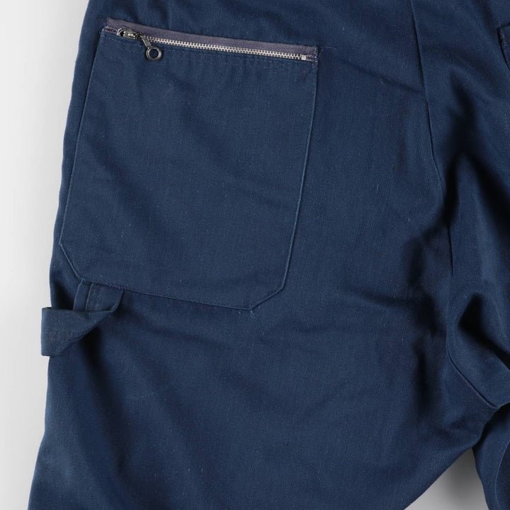70'S Dickies Long Sleeve Jumpsuit Overalls Made in USA Men's M Vintage polyester navy blue type Vintage Second Hand