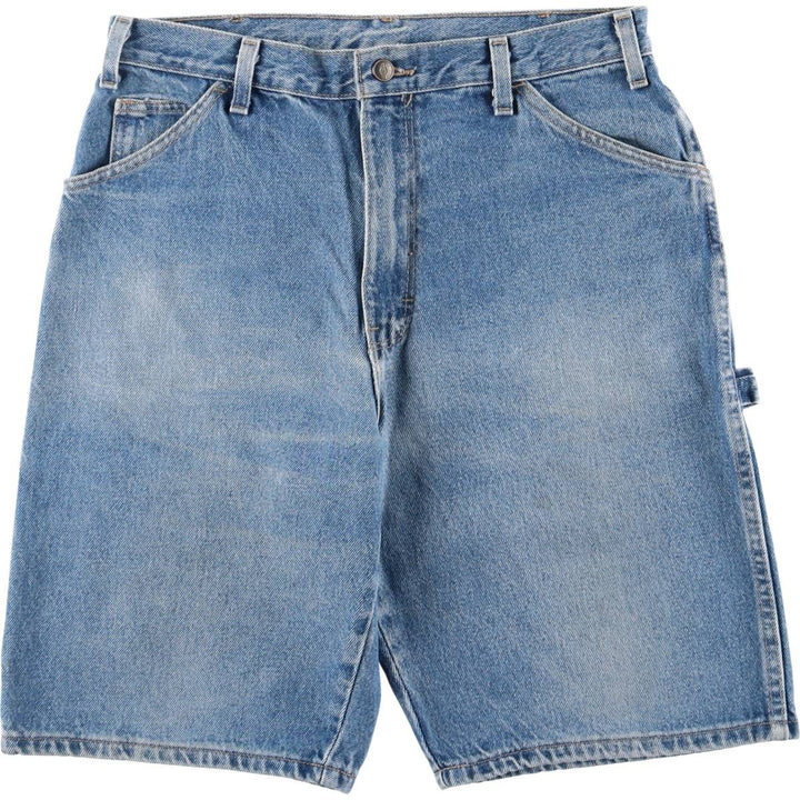 Dickies denim painter shorts, half pants, men's size w32 cotton blue type Vintage Second Hand