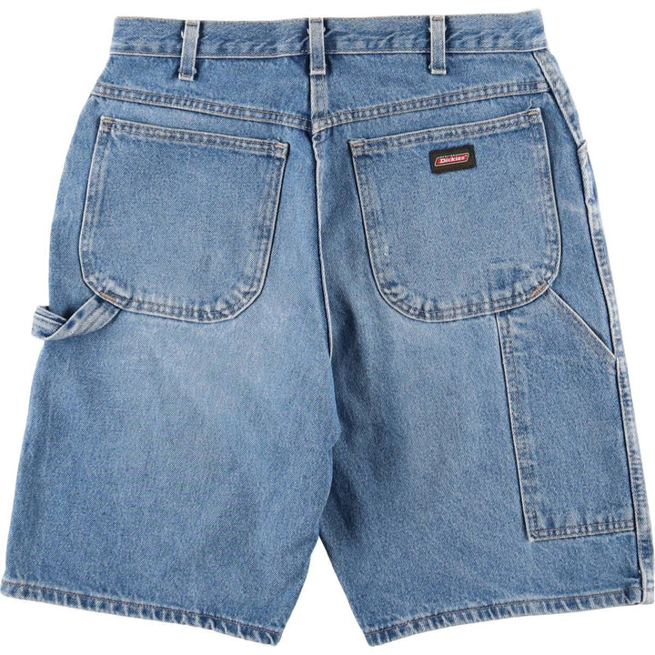 Dickies denim painter shorts, half pants, men's size w32 cotton blue type Vintage Second Hand