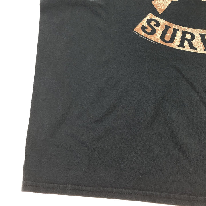 THE WALKING DEAD Skull Pattern Movie T-shirt for men, size XL unclear black type Vintage Second Hand