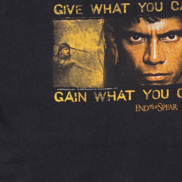 TENNESSEE RIVER End of the spear End of the Spear Movie T-shirt Men's L size cotton black type Vintage Second Hand