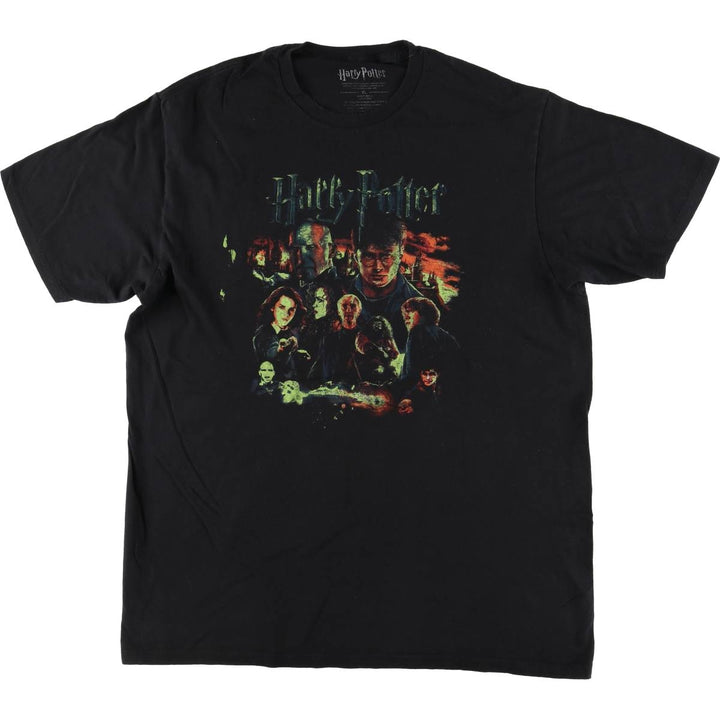 HARRY POTTER Harry Potter Movie T-shirt Men's XL size cotton black type Vintage Second Hand