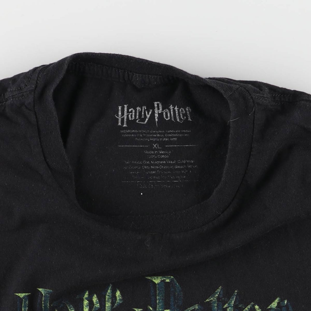 HARRY POTTER Harry Potter Movie T-shirt Men's XL size cotton black type Vintage Second Hand