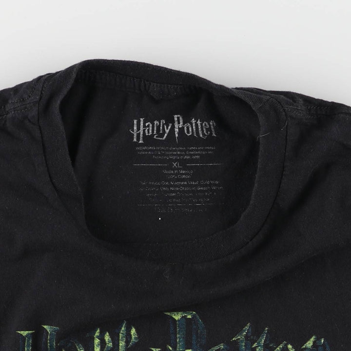 HARRY POTTER Harry Potter Movie T-shirt Men's XL size cotton black type Vintage Second Hand