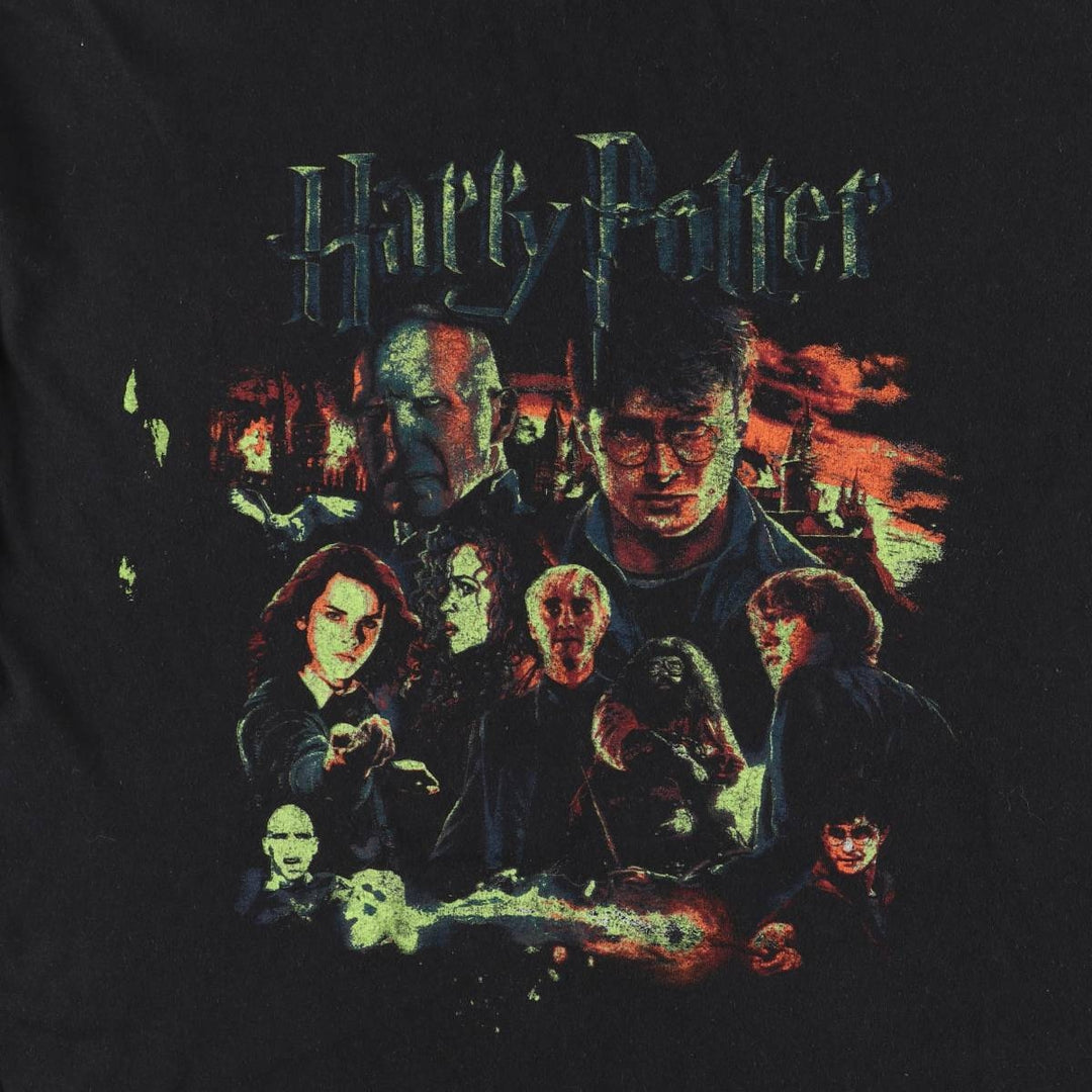 HARRY POTTER Harry Potter Movie T-shirt Men's XL size cotton black type Vintage Second Hand