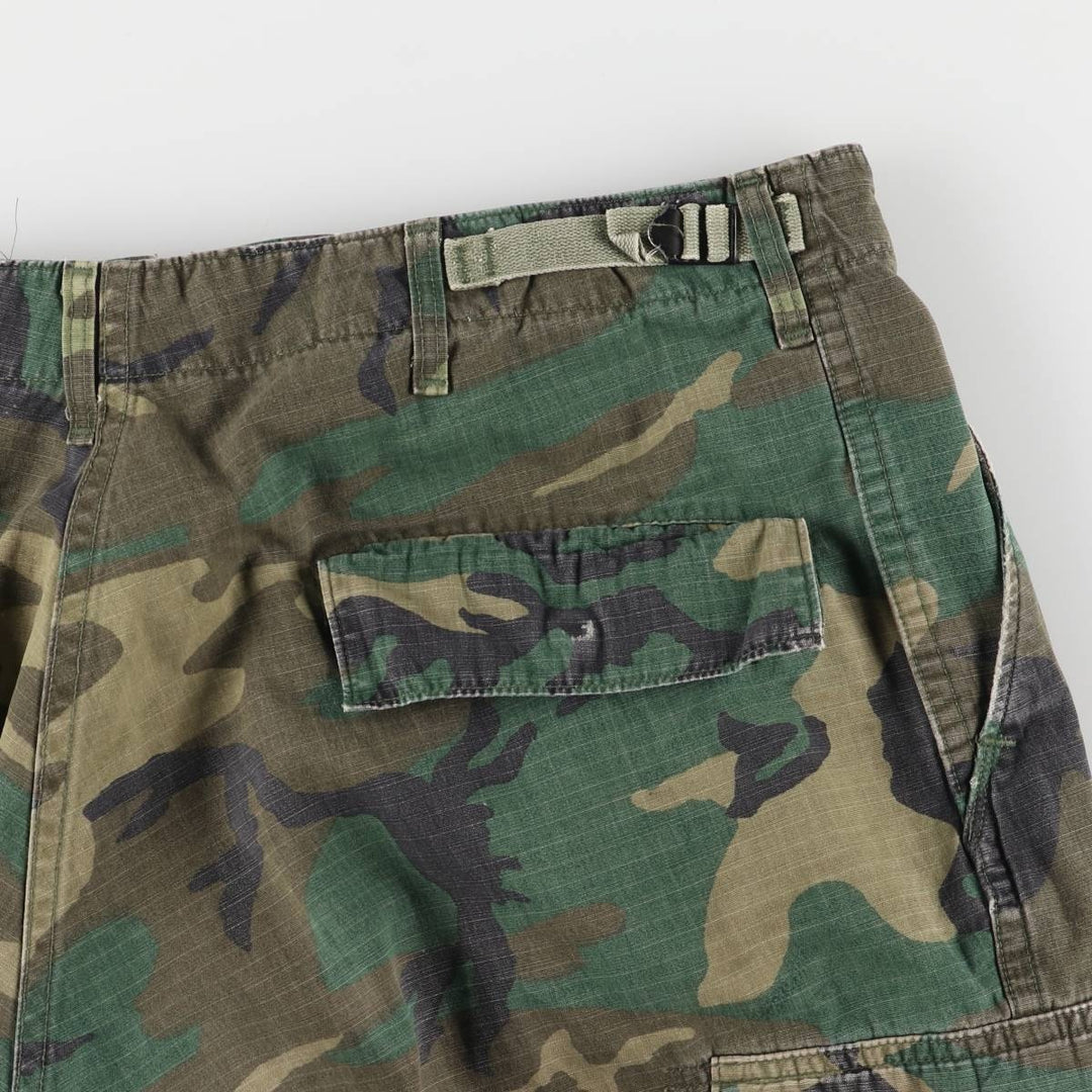 80'S US military genuine camouflage Pattern ERDL green leaf camo military cargo pants made in USA MEDIUM men's w33 equivalent vintage cotton green type Vintage Second Hand