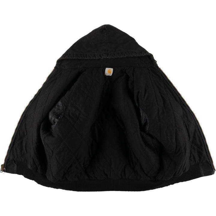 Carhartt Active Jacket Duck Full Zip Hoodie Men's XL unclear black type Vintage Second Hand