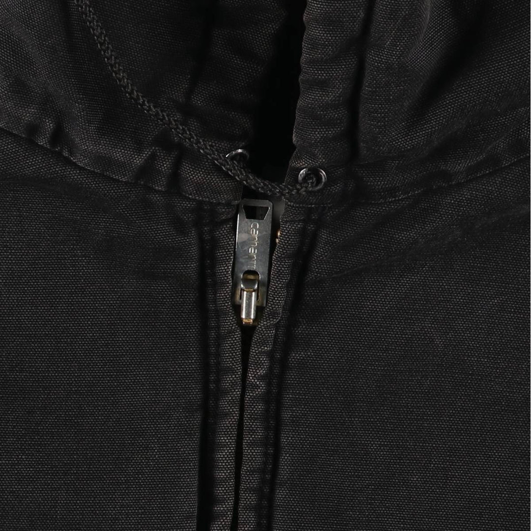 Carhartt Active Jacket Duck Full Zip Hoodie Men's XL unclear black type Vintage Second Hand