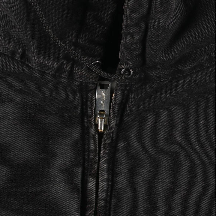 Carhartt Active Jacket Duck Full Zip Hoodie Men's XL unclear black type Vintage Second Hand