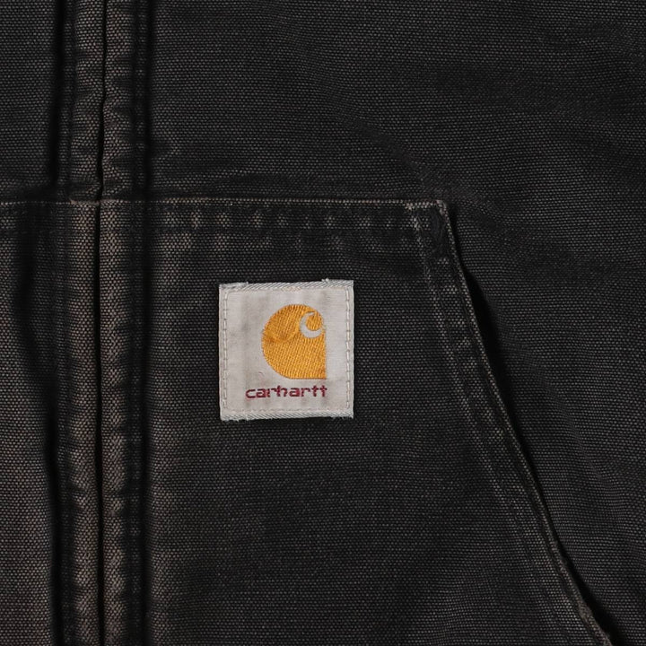Carhartt Active Jacket Duck Full Zip Hoodie Men's XL unclear black type Vintage Second Hand