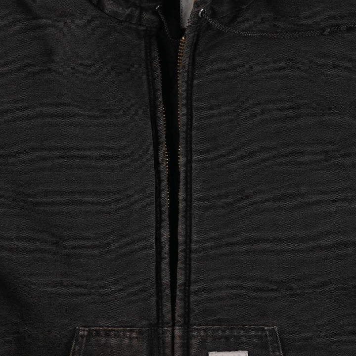 Carhartt Active Jacket Duck Full Zip Hoodie Men's XL unclear black type Vintage Second Hand