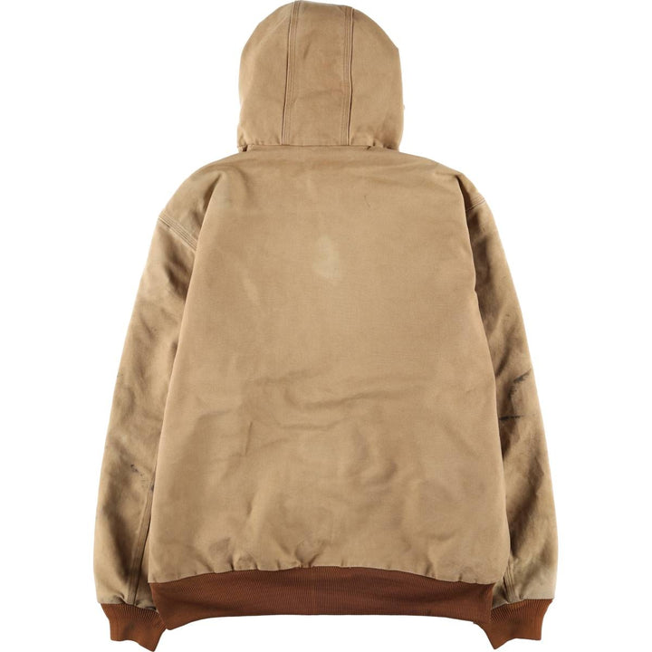 00'S Carhartt Active Jacket Duck Full Zip Parka Made in USA Men's XL cotton beige type brown Vintage Second Hand