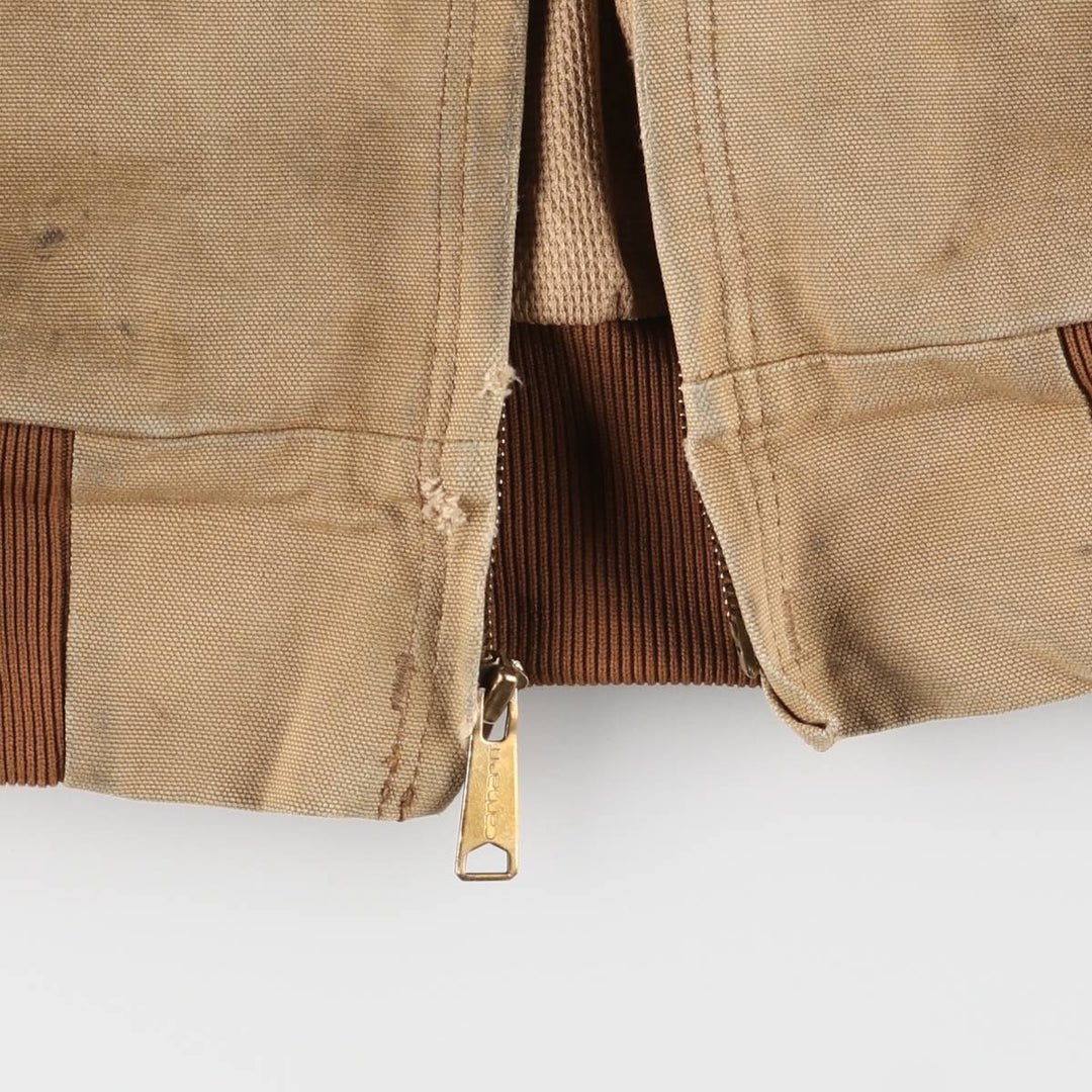 00'S Carhartt Active Jacket Duck Full Zip Parka Made in USA Men's XL cotton beige type brown Vintage Second Hand