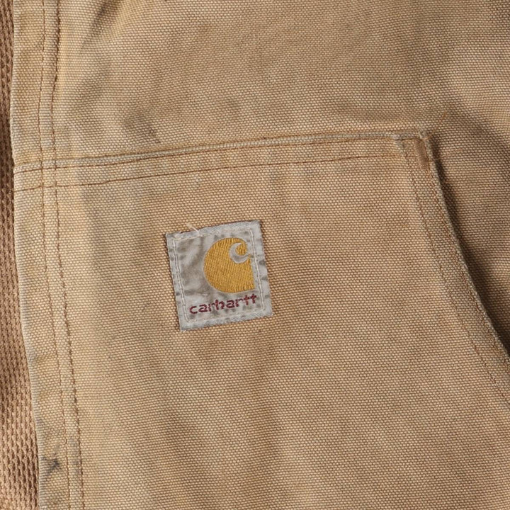 00'S Carhartt Active Jacket Duck Full Zip Parka Made in USA Men's XL cotton beige type brown Vintage Second Hand
