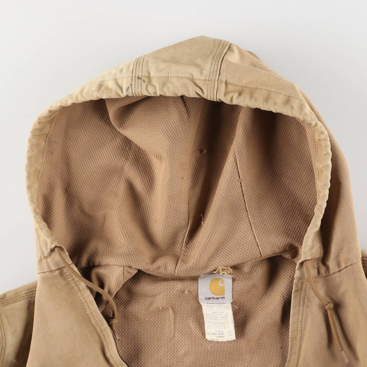 00'S Carhartt Active Jacket Duck Full Zip Parka Made in USA Men's XL cotton beige type brown Vintage Second Hand