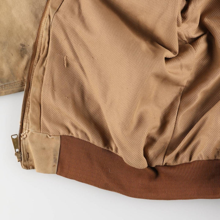 00'S Carhartt Active Jacket Duck Full Zip Parka Made in USA Men's XL cotton beige type brown Vintage Second Hand