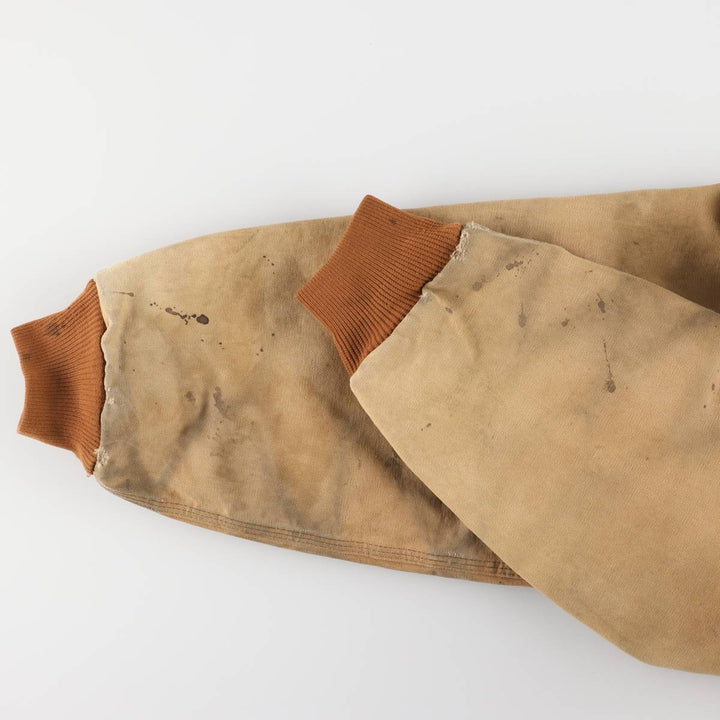 00'S Carhartt Active Jacket Duck Full Zip Parka Made in USA Men's XL cotton beige type brown Vintage Second Hand