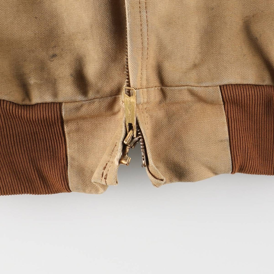 00'S Carhartt Active Jacket Duck Full Zip Parka Made in USA Men's XL cotton beige type brown Vintage Second Hand