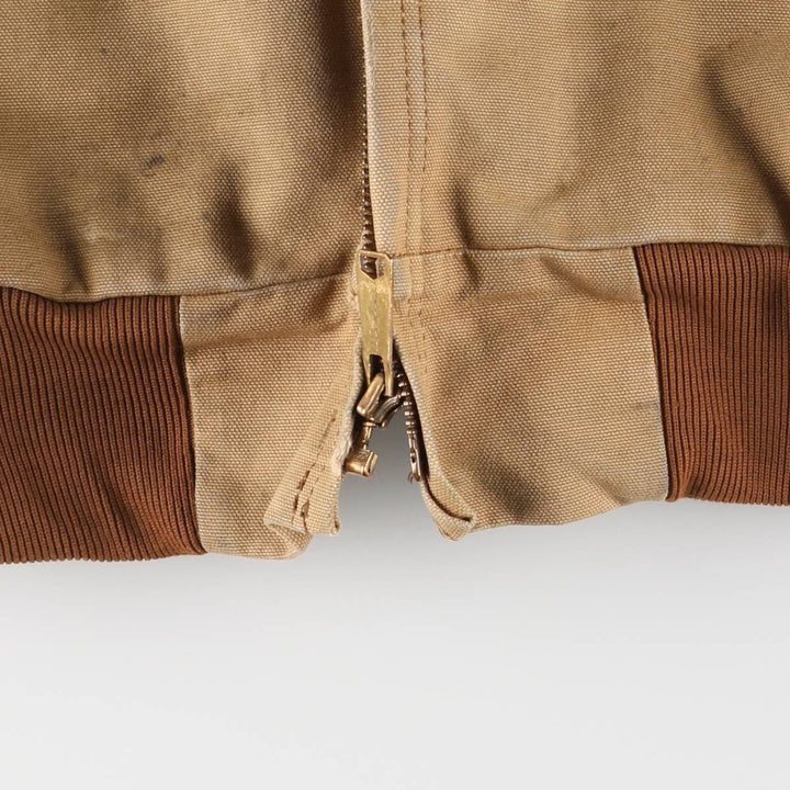 00'S Carhartt Active Jacket Duck Full Zip Parka Made in USA Men's XL cotton beige type brown Vintage Second Hand