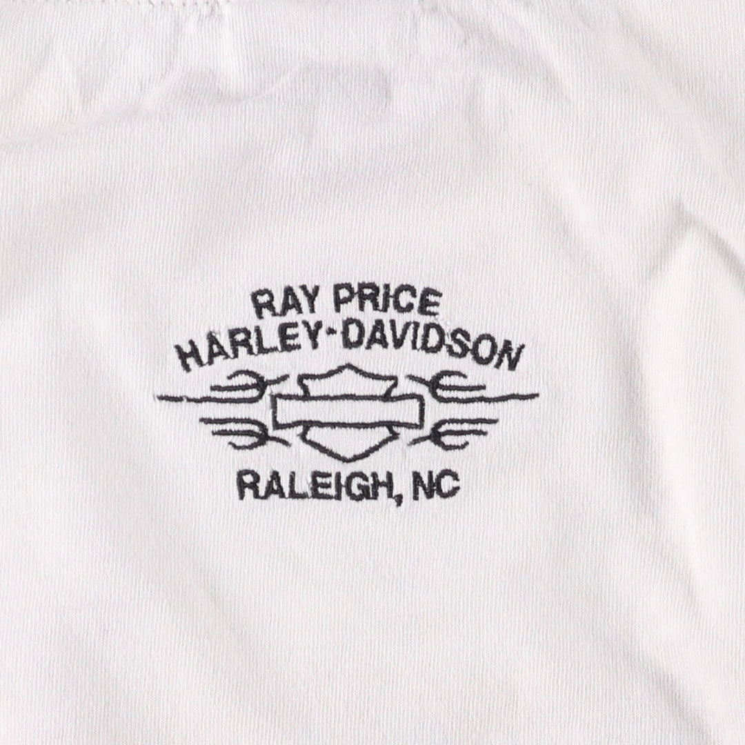 Harley-Davidson Skull Pattern Long T-shirt, Men's XL size unclear white type Vintage Second Hand
