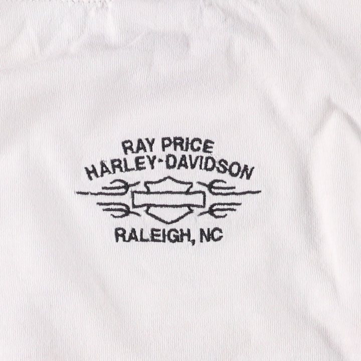 Harley-Davidson Skull Pattern Long T-shirt, Men's XL size unclear white type Vintage Second Hand