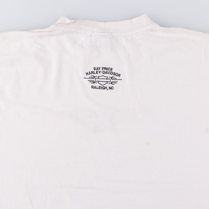 Harley-Davidson Skull Pattern Long T-shirt, Men's XL size unclear white type Vintage Second Hand