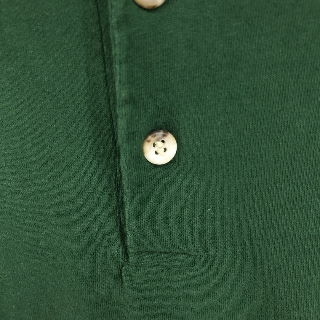 90'S Lee Henley neck long T-shirt, long sleeve T, made in the USA, men's XL size, vintage cotton green type Vintage Second Hand