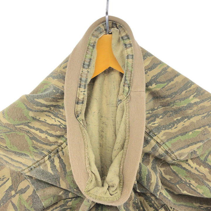 90'S SPORTS AFIELD Camouflage Pattern Real Tree Camo Long T-Shirt Long T Made in USA Men's L Size Vintage unclear Khaki type brown Vintage Second Hand