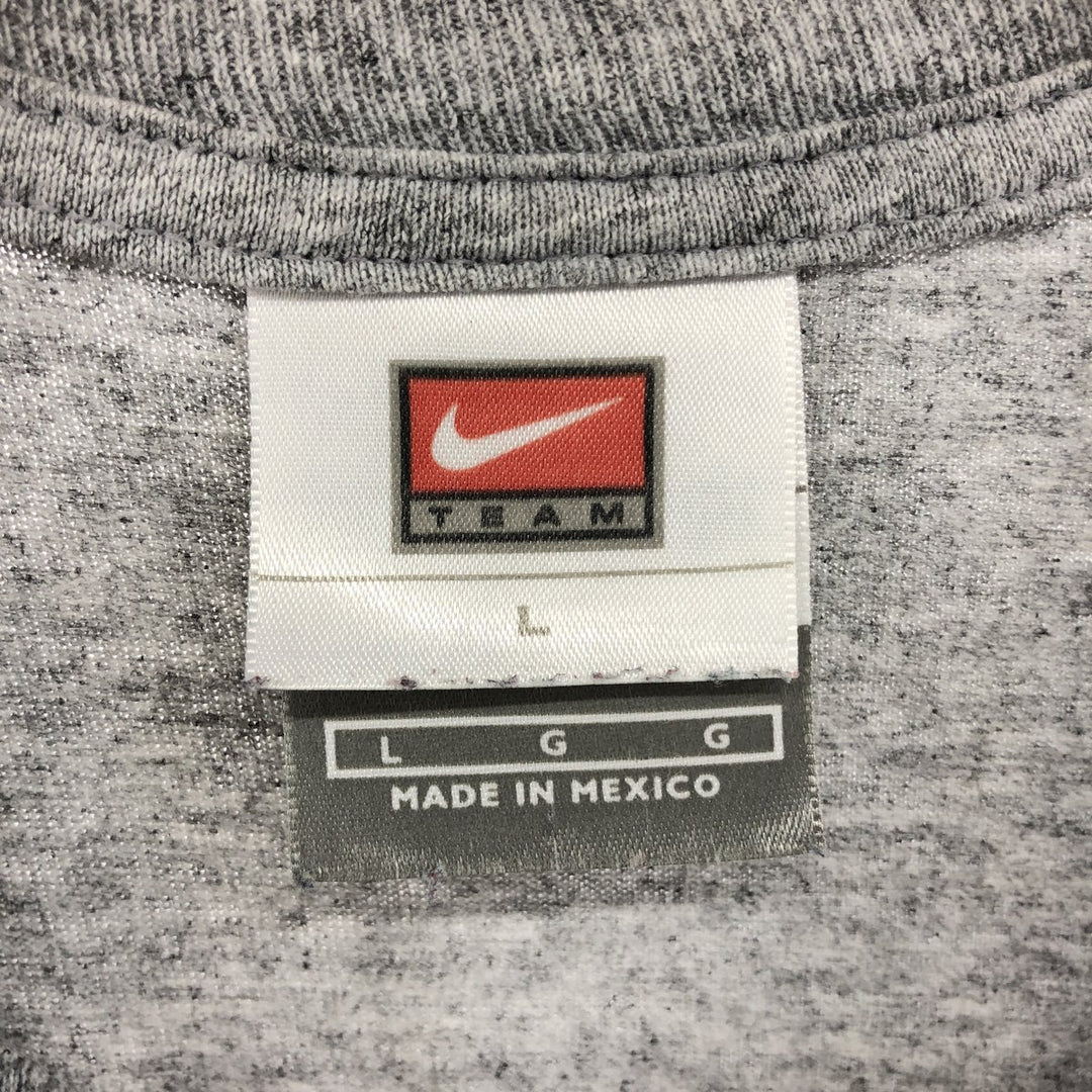 Nike NIKE TEAM College Long Sleeve T-Shirt, Men's Size L cotton gray type Vintage Second Hand