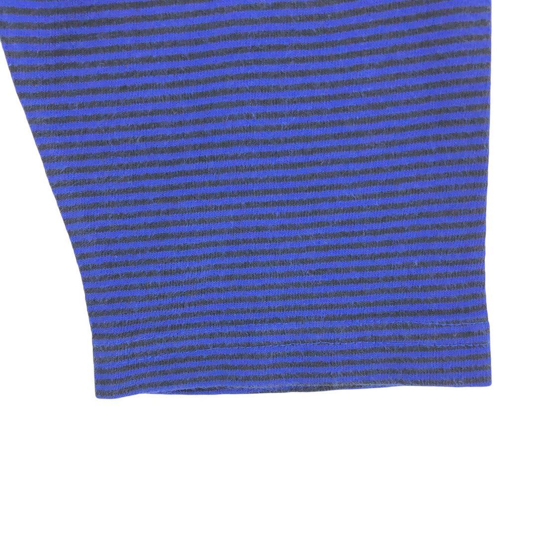 Ralph Lauren POLO by Ralph Lauren Striped Pattern Long T-shirt, Men's L size cotton black type Vintage Second Hand