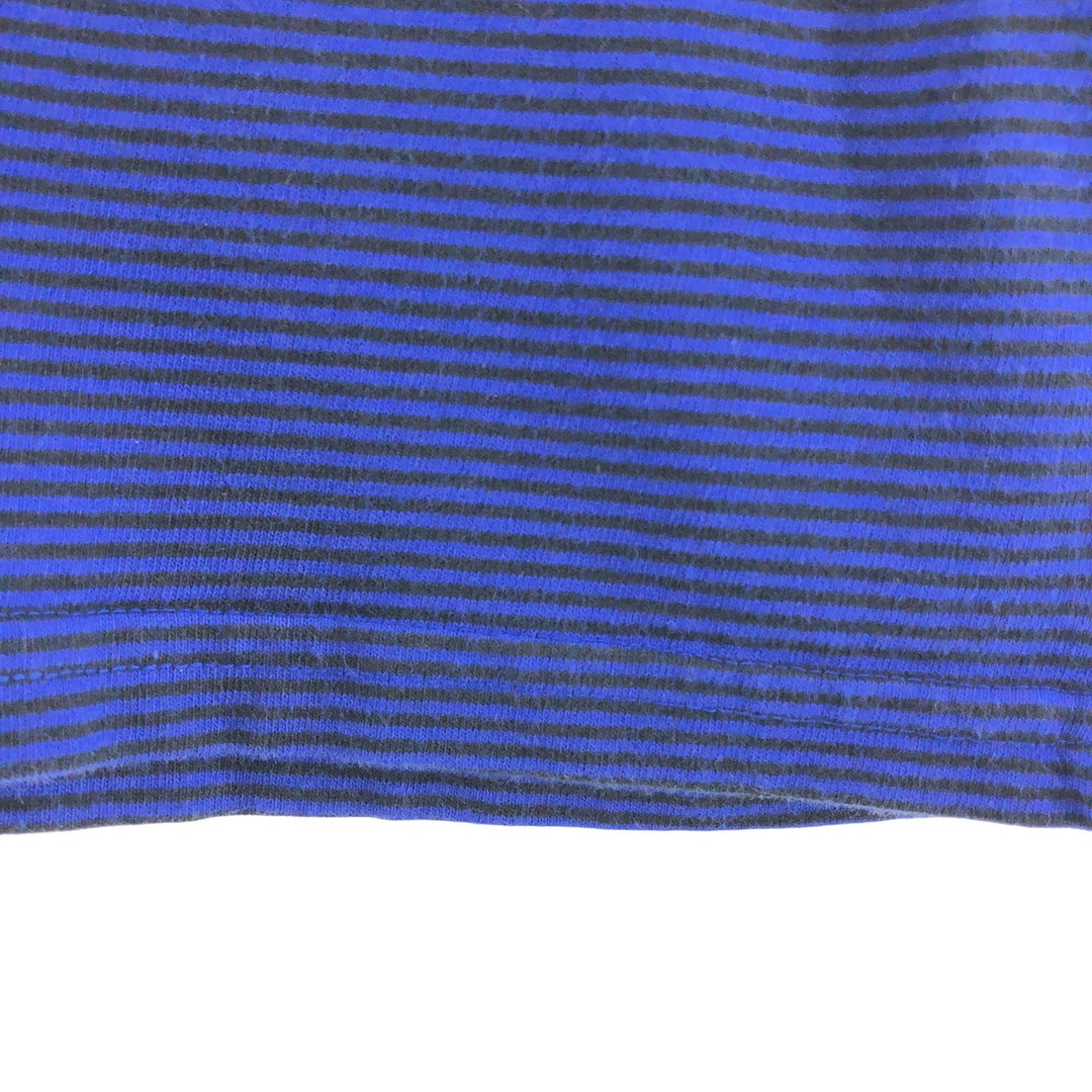 Ralph Lauren POLO by Ralph Lauren Striped Pattern Long T-shirt, Men's L size cotton black type Vintage Second Hand