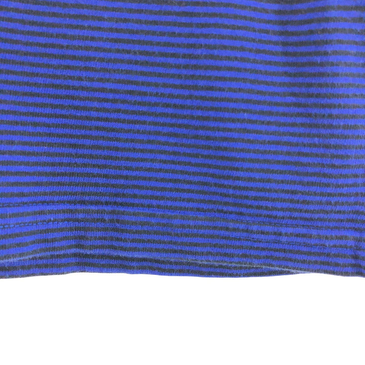 Ralph Lauren POLO by Ralph Lauren Striped Pattern Long T-shirt, Men's L size cotton black type Vintage Second Hand