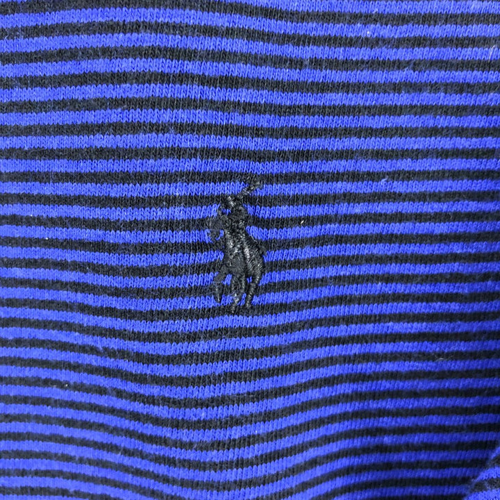 Ralph Lauren POLO by Ralph Lauren Striped Pattern Long T-shirt, Men's L size cotton black type Vintage Second Hand