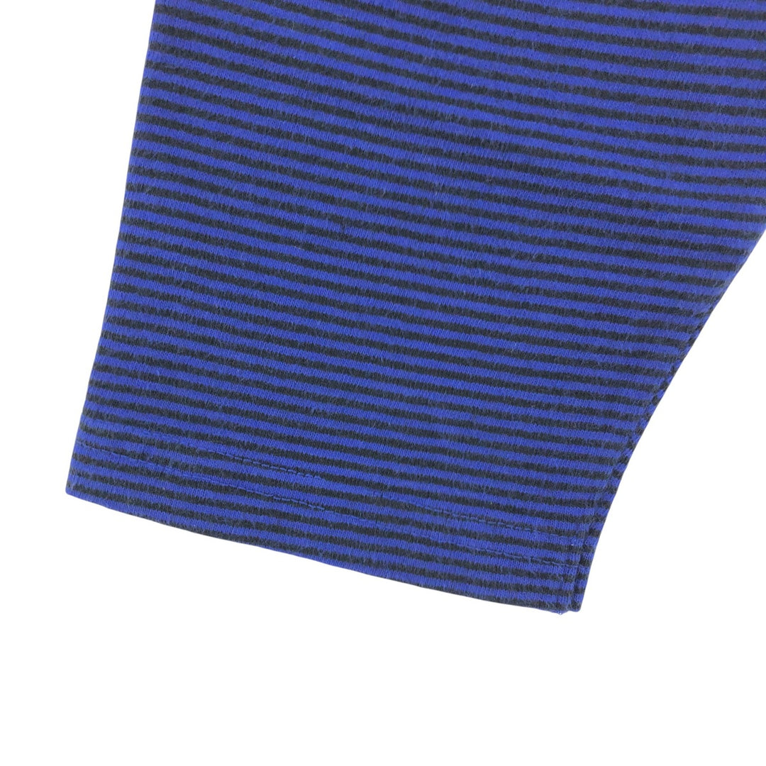 Ralph Lauren POLO by Ralph Lauren Striped Pattern Long T-shirt, Men's L size cotton black type Vintage Second Hand