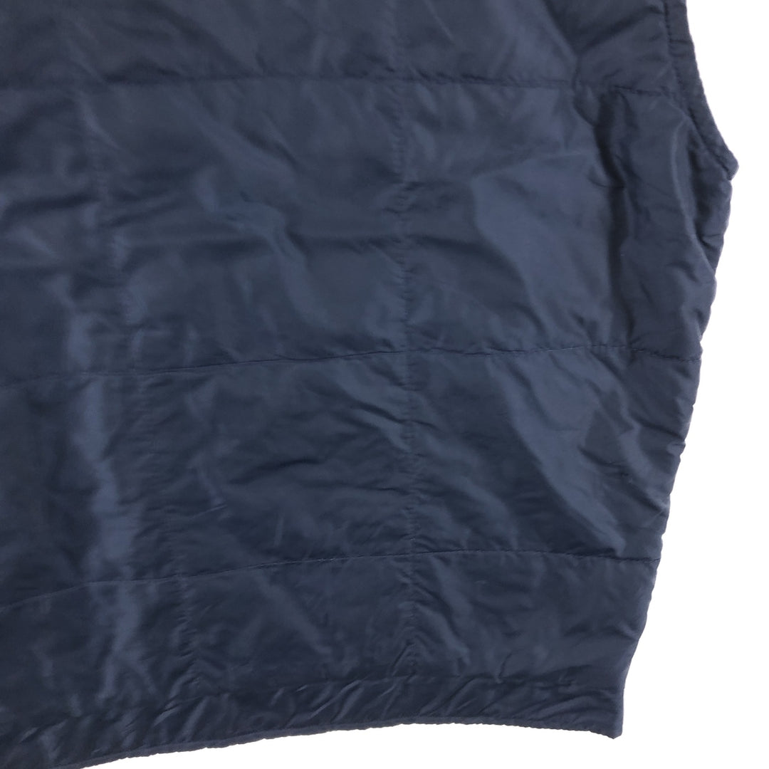80'S LLBean quilted vest with padding, men's size L, vintage Nylon navy blue type Vintage Second Hand