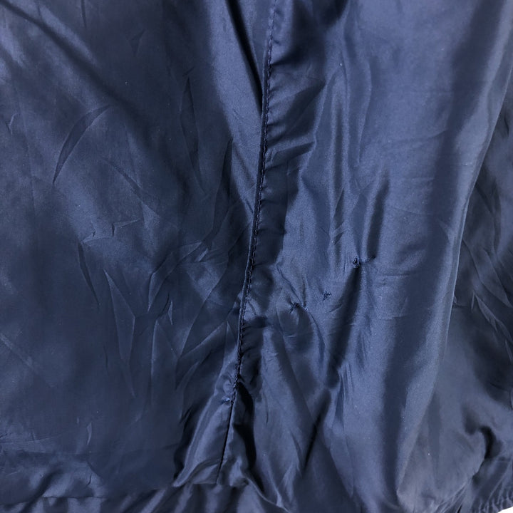 80'S LLBean quilted vest with padding, men's size L, vintage Nylon navy blue type Vintage Second Hand