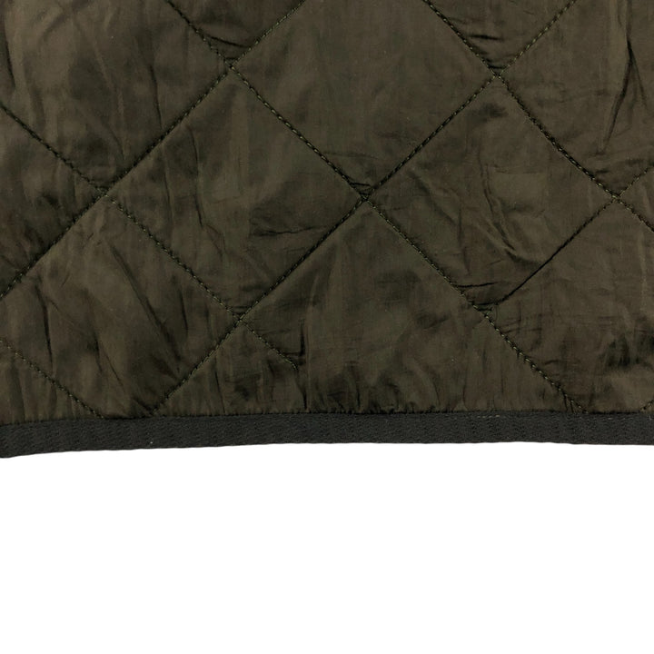 Barbour POLAR QUILTS, quilted vest with batting, 3-warrant, men's size L polyamide Khaki type Vintage Second Hand