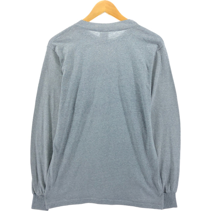 70'S Nike Orange Tag Long Sleeve T-Shirt, Made in USA, Men's L Size, Vintage polyester gray type Vintage Second Hand