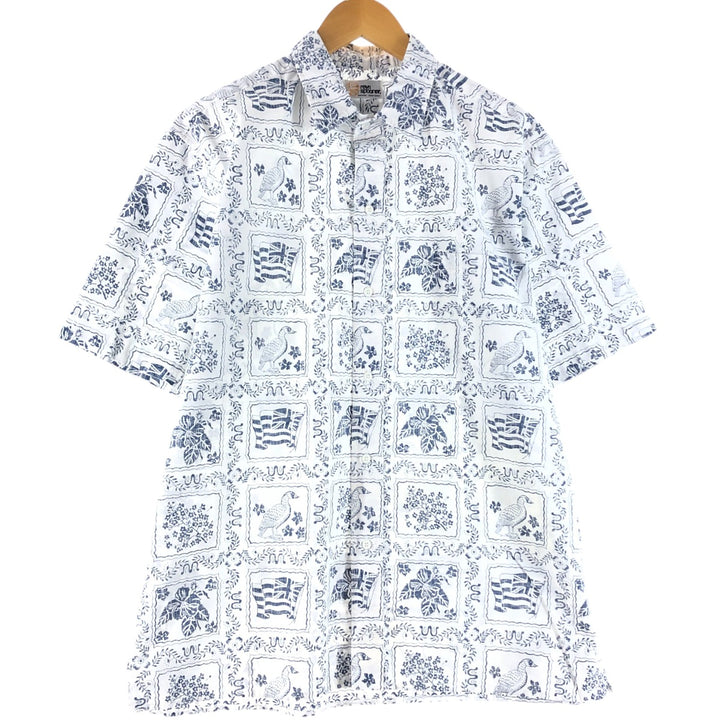 80'S Reyn Spooner Gold Tag Nude Tag Lahaina Sailor Hawaiian Aloha Shirt Men's Size L Vintage unknown white type Vintage Second Hand