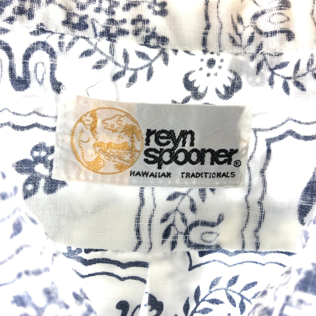 80'S Reyn Spooner Gold Tag Nude Tag Lahaina Sailor Hawaiian Aloha Shirt Men's Size L Vintage unknown white type Vintage Second Hand