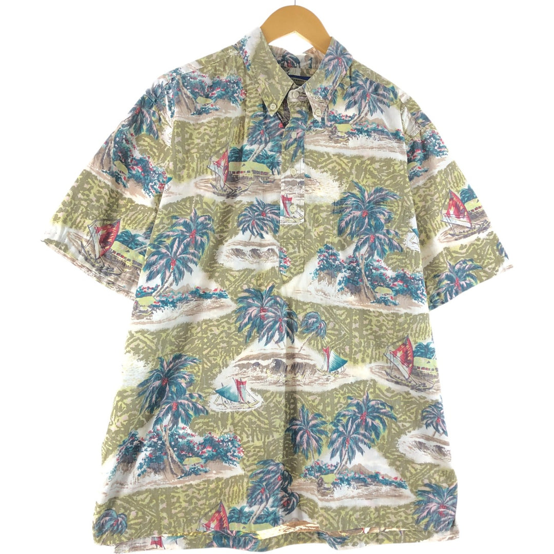 Reyn Spooner PHIL EDWARDS pullover Hawaiian aloha shirt, men's XL size, vintage cotton multicolor Vintage Second Hand