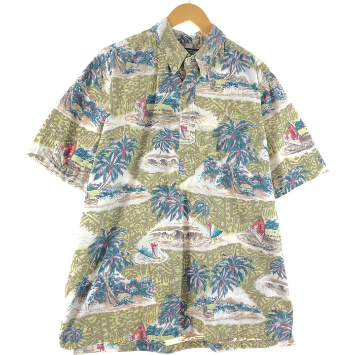 Reyn Spooner PHIL EDWARDS pullover Hawaiian aloha shirt, men's XL size, vintage cotton multicolor Vintage Second Hand